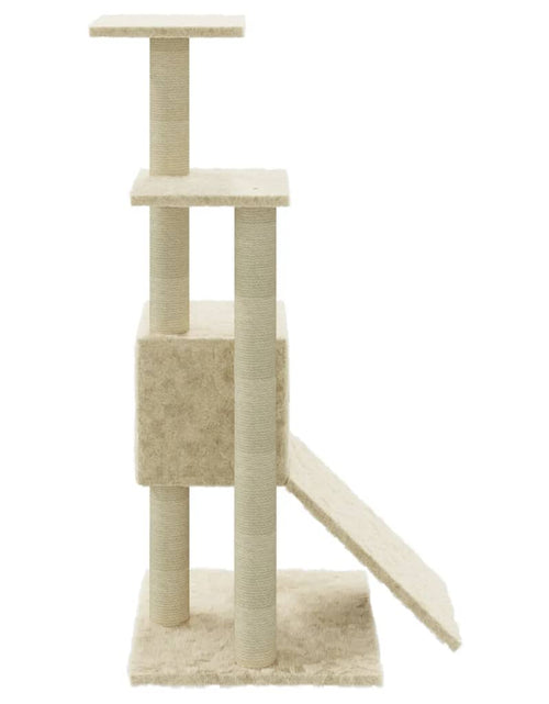 Încărcați imaginea în vizualizatorul Galerie, Ansamblu pisici cu stâlpi din funie de sisal, crem, 92 cm Lando - Lando
