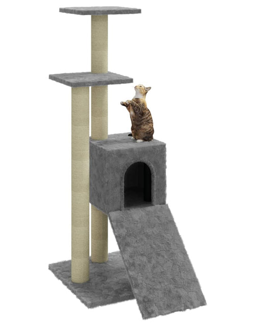 Încărcați imaginea în vizualizatorul Galerie, Ansamblu pisici, stâlpi din funie sisal, gri deschis, 92 cm Lando - Lando

