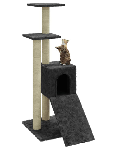 Încărcați imaginea în vizualizatorul Galerie, Ansamblu pisici cu stâlpi din funie de sisal, gri închis, 92 cm Lando - Lando
