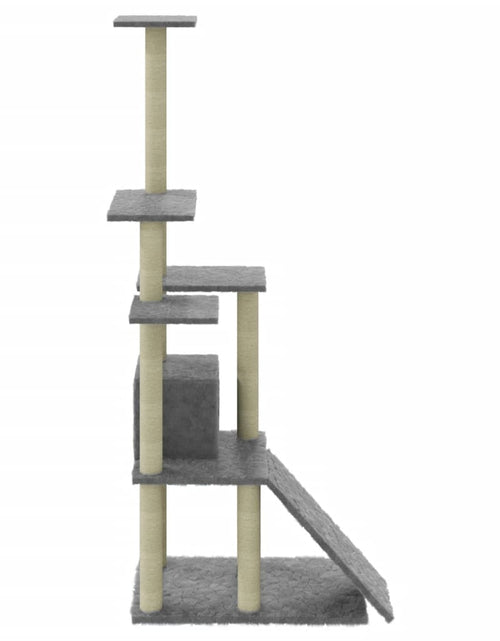 Încărcați imaginea în vizualizatorul Galerie, Ansamblu pisici, stâlpi din funie sisal, gri deschis, 155 cm Lando - Lando
