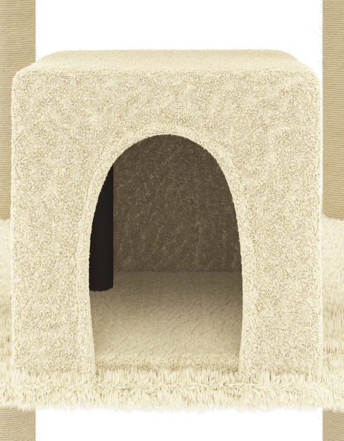 Загрузите изображение в средство просмотра галереи, Ansamblu pisici cu stâlpi din funie de sisal, crem, 216 cm Lando - Lando
