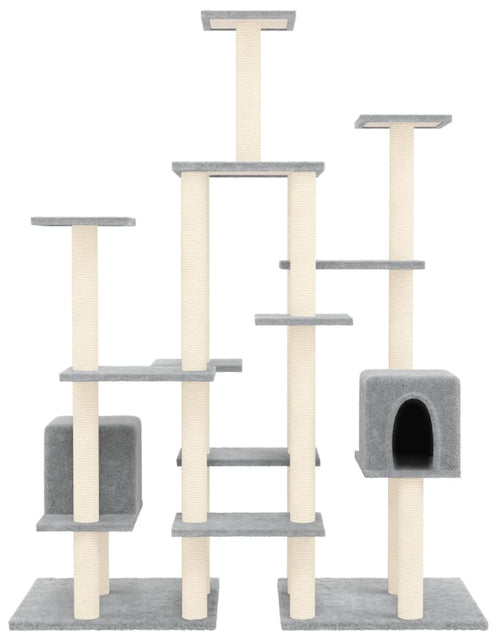 Încărcați imaginea în vizualizatorul Galerie, Ansamblu pisici, stâlpi din funie sisal, gri deschis, 145 cm Lando - Lando
