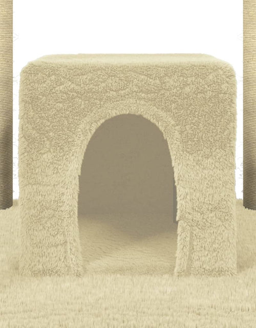 Загрузите изображение в средство просмотра галереи, Ansamblu pisici cu stâlpi din funie de sisal, crem, 174 cm Lando - Lando
