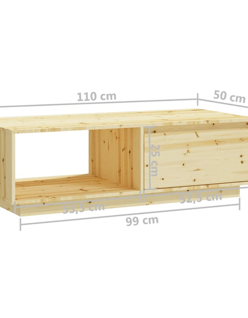 Загрузите изображение в средство просмотра галереи, Măsuță de cafea, 110x50x33,5 cm, lemn masiv de brad Lando - Lando
