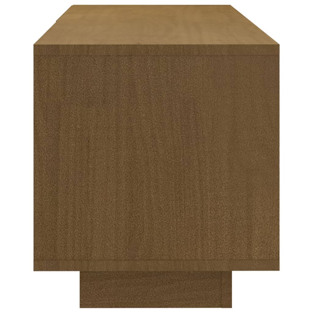 Comodă TV, maro miere, 110x30x33,5 cm, lemn masiv de pin Lando - Lando