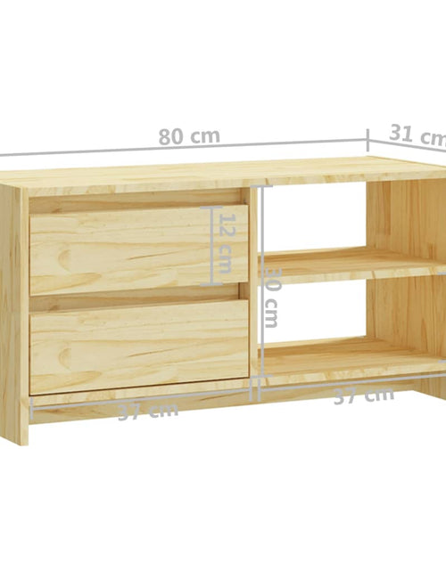 Загрузите изображение в средство просмотра галереи, Comodă TV, 80x31x39 cm, lemn masiv de pin Lando - Lando
