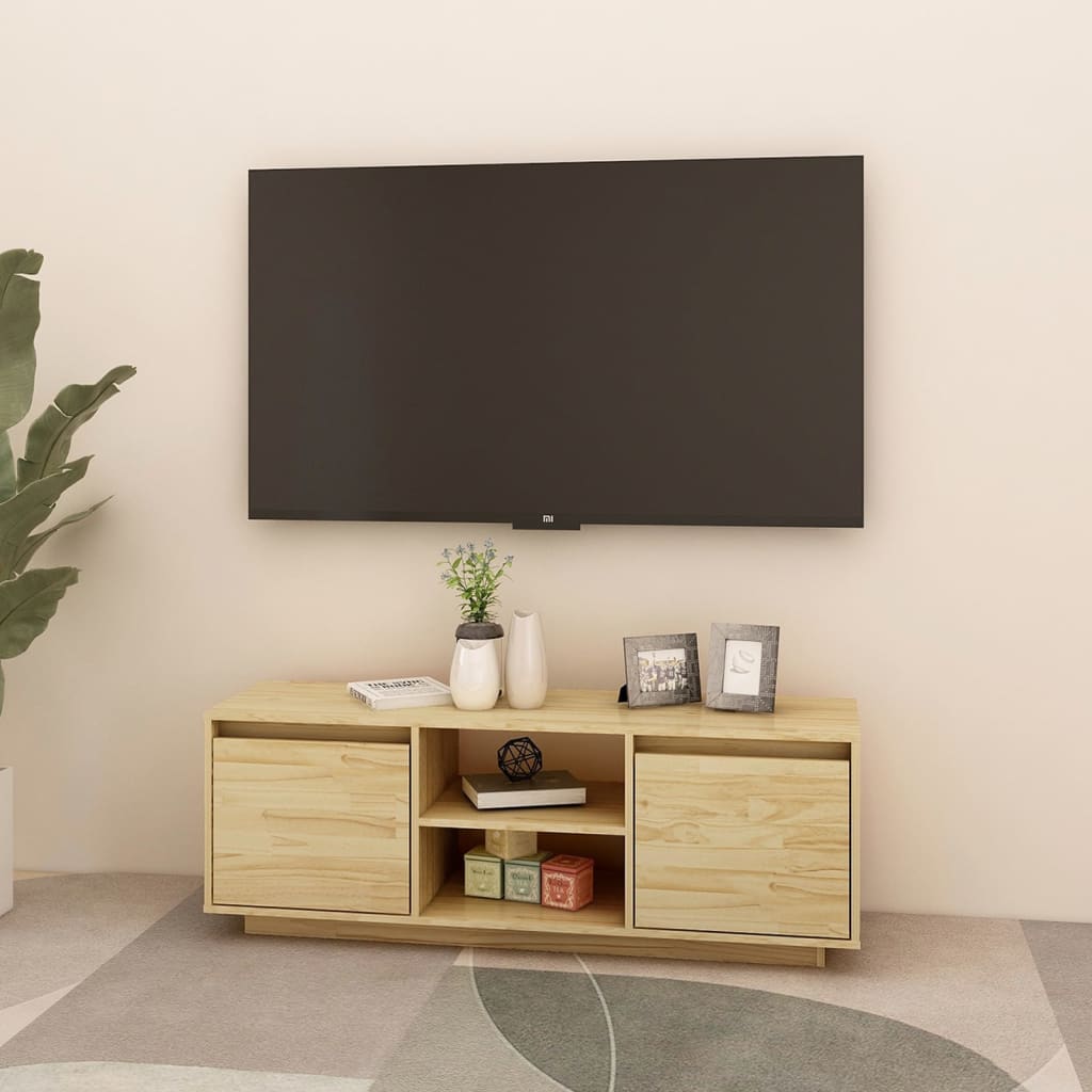 Comodă TV, 110x30x40 cm, lemn masiv de pin Lando - Lando