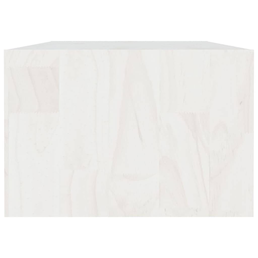 Măsuță de cafea, alb, 110x50x34 cm, lemn masiv de pin - Lando