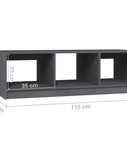 Загрузите изображение в средство просмотра галереи, Măsuță de cafea, gri, 110x50x34 cm, lemn masiv de pin - Lando
