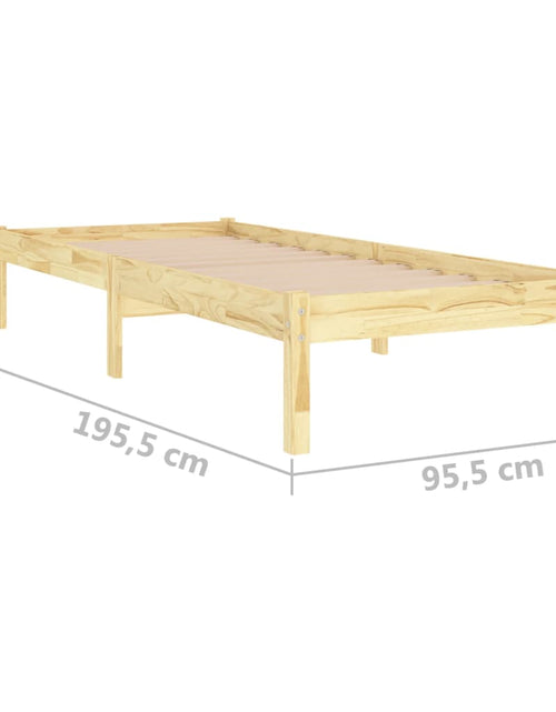 Încărcați imaginea în vizualizatorul Galerie, Cadru de pat single, 90x190 cm, lemn masiv - Lando
