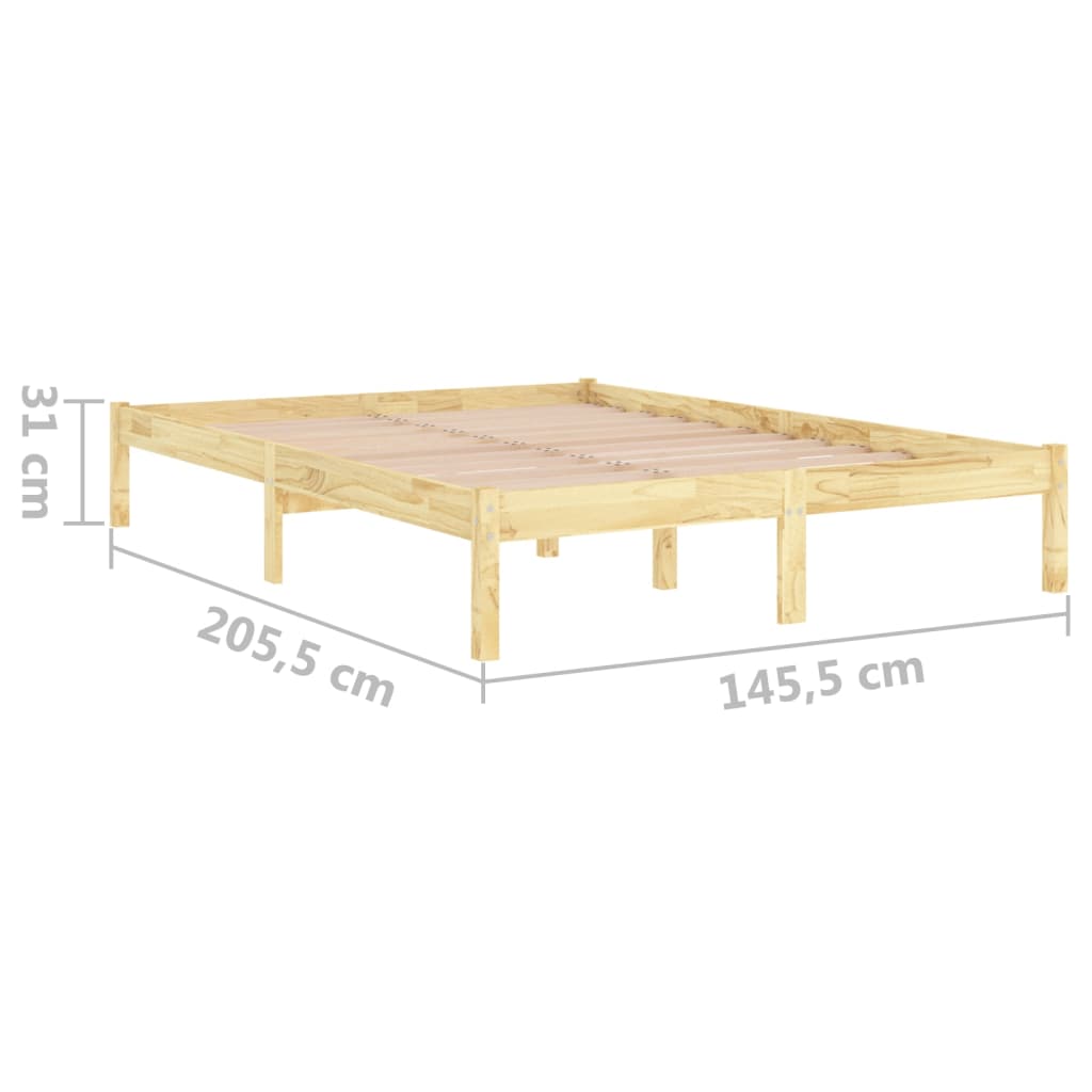 Cadru de pat, 140x200 cm, lemn masiv de pin - Lando