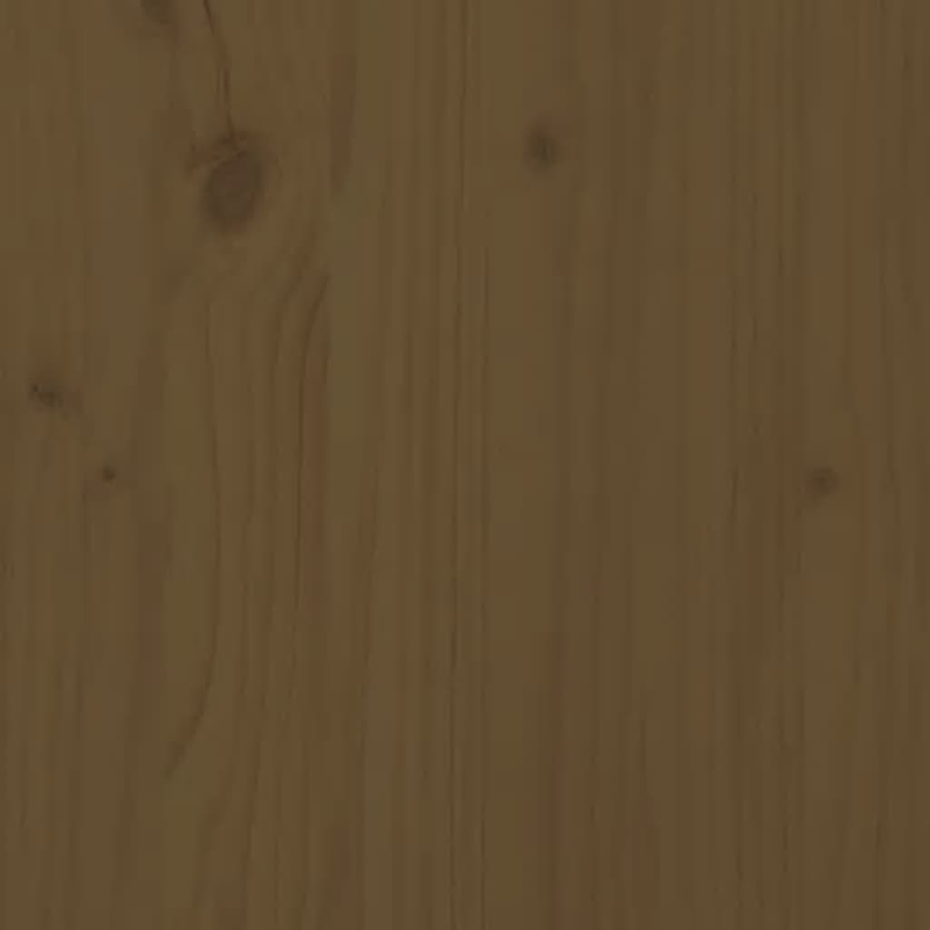 Cadru de pat UK Single, maro miere, 90x190 cm, lemn masiv pin - Lando