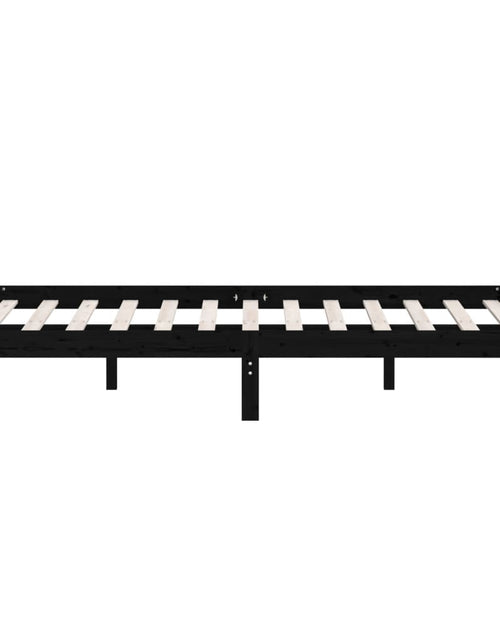 Încărcați imaginea în vizualizatorul Galerie, Cadru de pat UK King, negru, 150x200 cm lemn masiv pin - Lando

