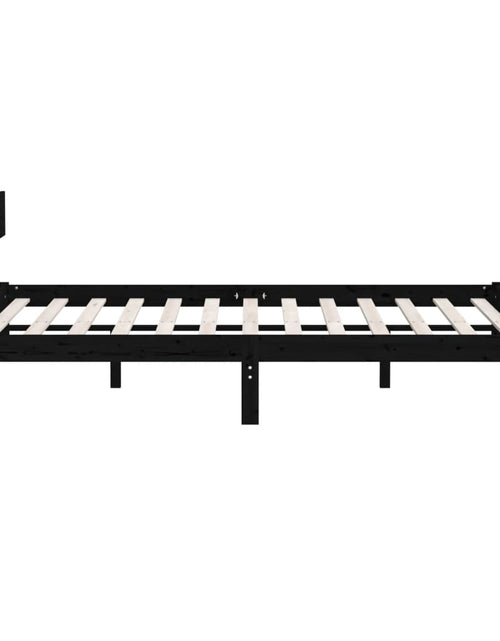 Încărcați imaginea în vizualizatorul Galerie, Cadru de pat UK Super King, negru, 180x200 cm lemn masiv pin - Lando
