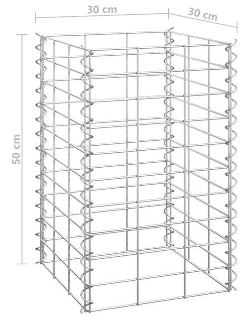 Загрузите изображение в средство просмотра галереи, Straturi înălțate gabion, 3 buc., 30x30x50 cm, fier - Lando
