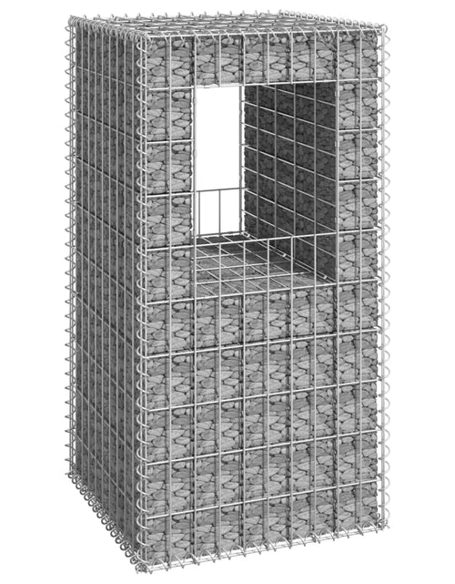 Загрузите изображение в средство просмотра галереи, Stâlp coș gabion, 50x50x100 cm, fier Lando - Lando
