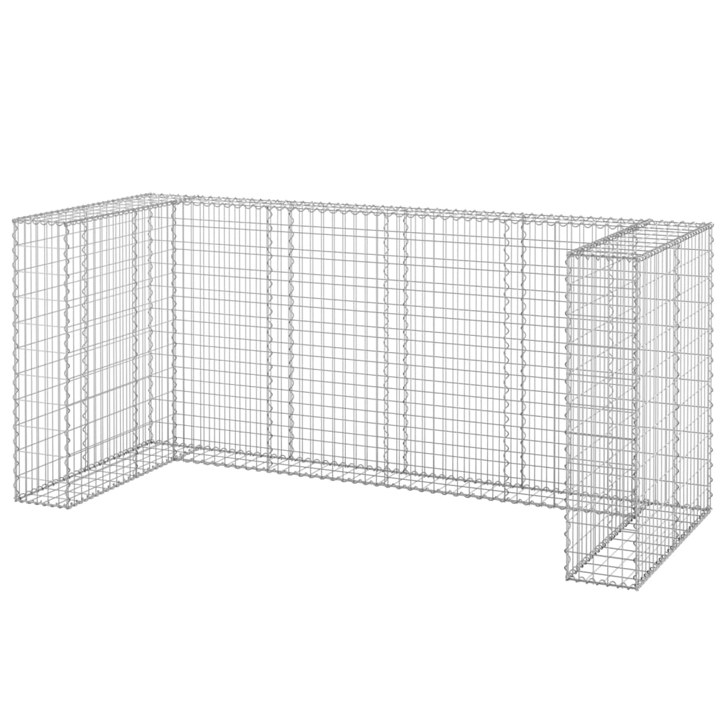 Perete gabion pentru pubele, 250x100x110 cm, oțel galvanizat Lando - Lando