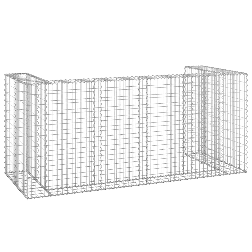 Perete gabion pentru pubele, 250x100x110 cm, oțel galvanizat Lando - Lando