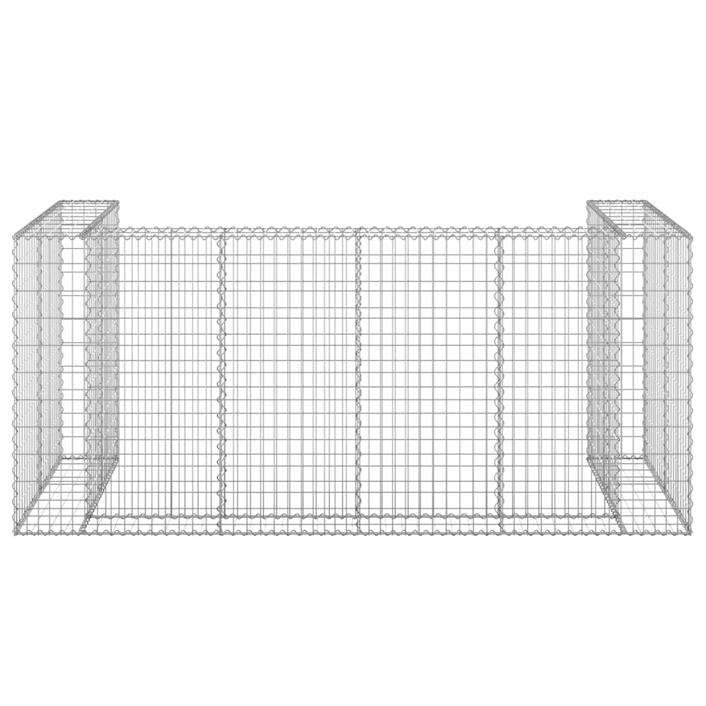 Perete gabion pentru pubele, 250x100x110 cm, oțel galvanizat Lando - Lando