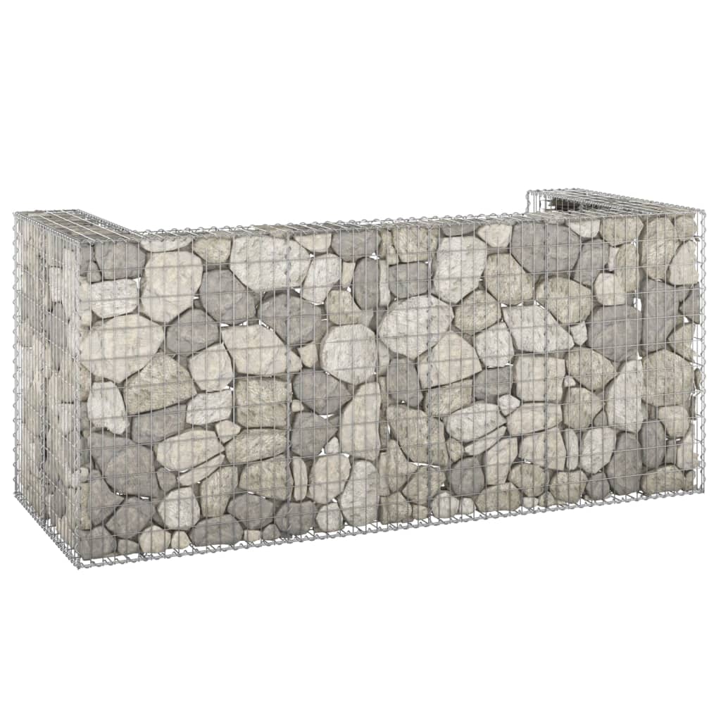 Perete gabion pentru pubele, 250x100x110 cm, oțel galvanizat Lando - Lando