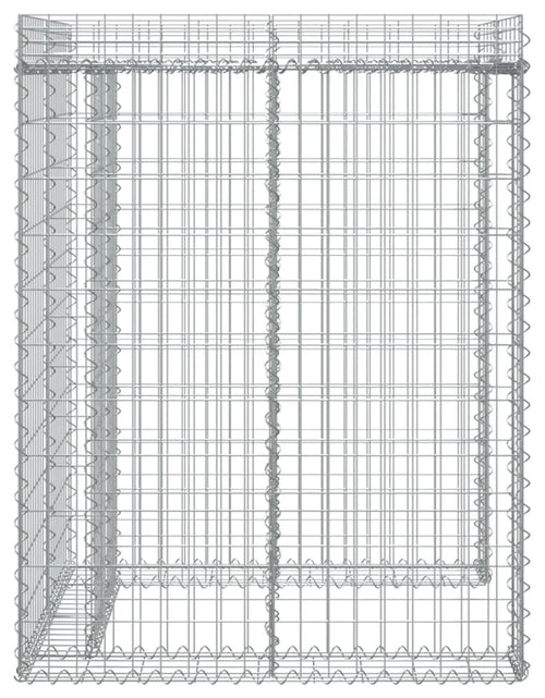 Загрузите изображение в средство просмотра галереи, Perete gabion pentru pubela gunoi 110x91x120 cm fier galvanizat - Lando
