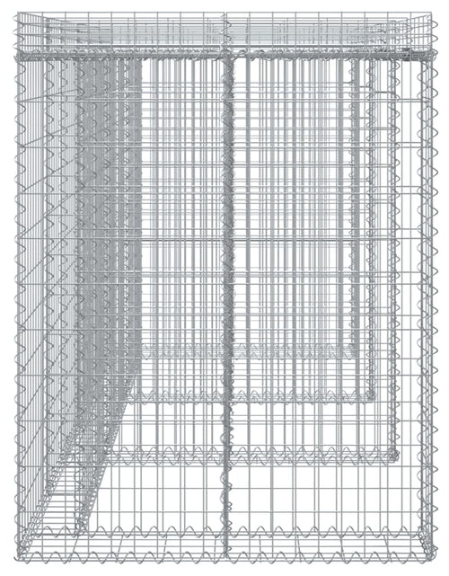 Încărcați imaginea în vizualizatorul Galerie, Perete gabion pentru pubela gunoi 270x91x120 cm fier galvanizat - Lando
