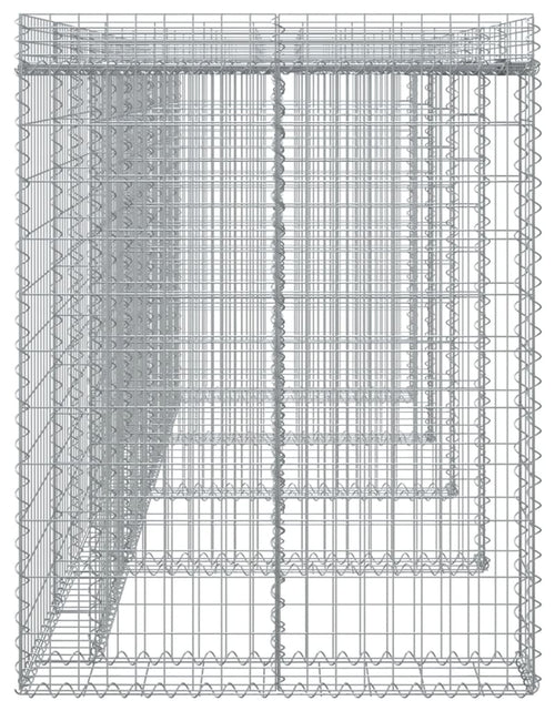 Încărcați imaginea în vizualizatorul Galerie, Perete gabion pentru pubela gunoi 350x91x120 cm fier galvanizat - Lando
