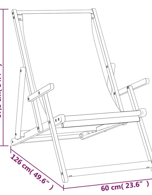 Загрузите изображение в средство просмотра галереи, Scaun de plajă pliabil, gri, lemn masiv de tec - Lando
