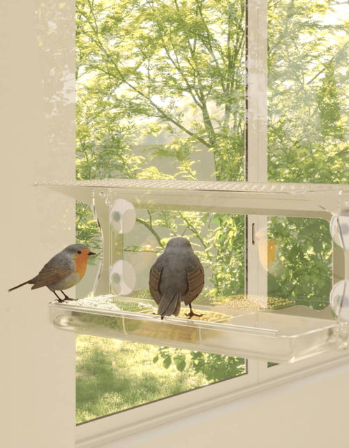 Încărcați imaginea în vizualizatorul Galerie, Hrănitoare păsări pentru fereastră 2 buc. 30x12x15 cm acril Lando - Lando
