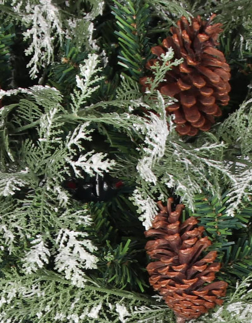 Încărcați imaginea în vizualizatorul Galerie, Brad de Crăciun cu conuri de pin, verde/alb, 150 cm, PVC&amp;PE - Lando
