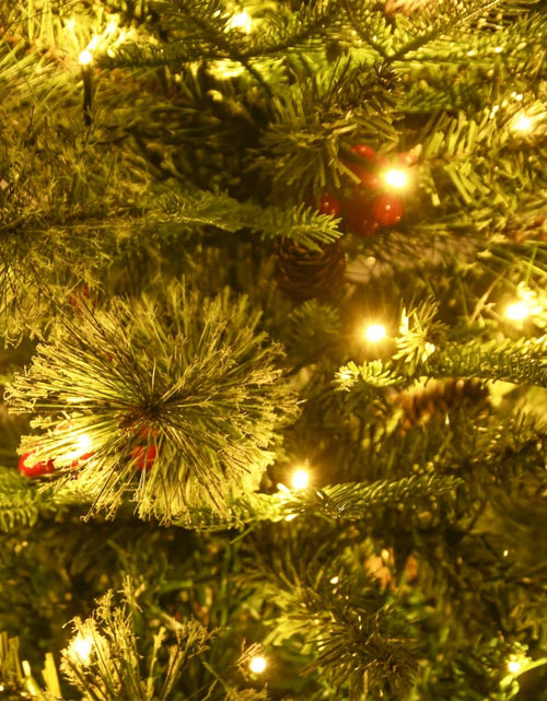 Încărcați imaginea în vizualizatorul Galerie, Brad de Crăciun pre-iluminat conuri de pin verde 120 cm PVC/PE - Lando
