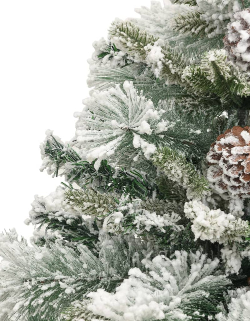 Încărcați imaginea în vizualizatorul Galerie, Brad de Crăciun pre-iluminat cu zăpadă &amp; conuri, 150 cm, PVC&amp;PE - Lando
