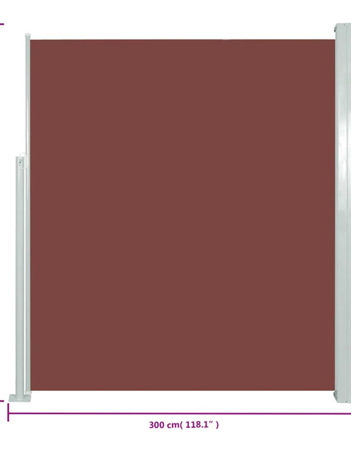 Загрузите изображение в средство просмотра галереи, Copertină laterală retractabilă de terasă, maro, 160x300 cm - Lando
