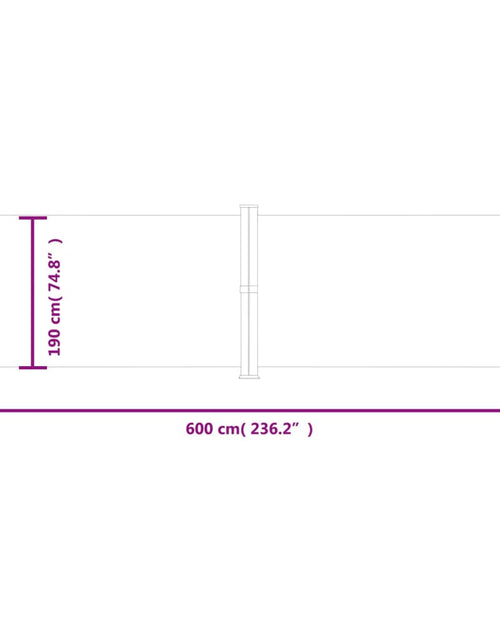 Загрузите изображение в средство просмотра галереи, Copertină laterală retractabilă, maro, 200x600 cm - Lando
