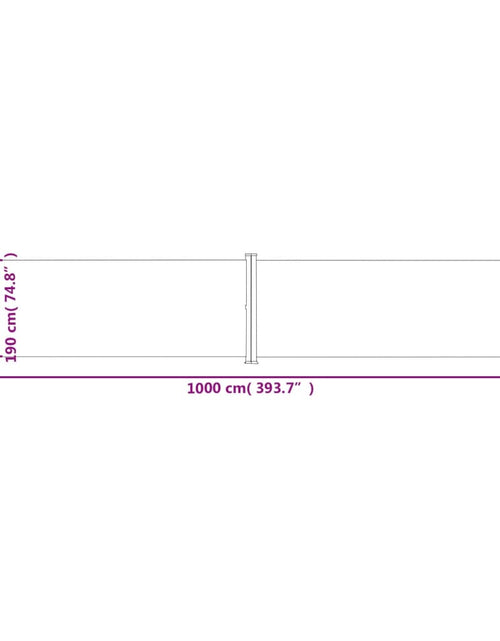 Загрузите изображение в средство просмотра галереи, Copertină laterală retractabilă, antracit, 200x1000 cm - Lando
