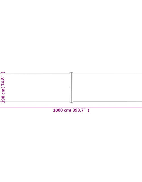 Загрузите изображение в средство просмотра галереи, Copertină laterală retractabilă, maro, 200x1000 cm - Lando
