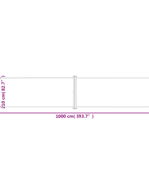 Загрузите изображение в средство просмотра галереи, Copertină laterală retractabilă, maro, 220x1000 cm - Lando
