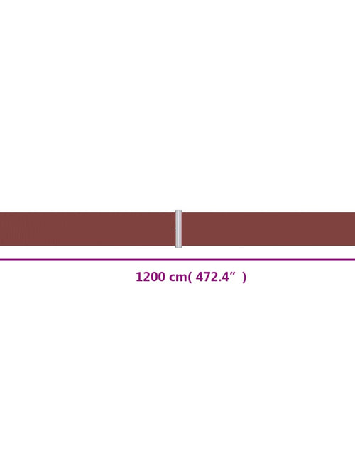 Загрузите изображение в средство просмотра галереи, Copertină laterală retractabilă, maro, 117x1200 cm - Lando
