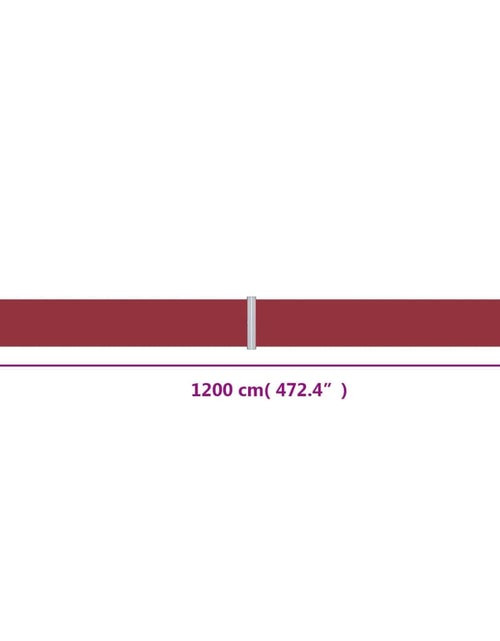 Загрузите изображение в средство просмотра галереи, Copertină laterală retractabilă, roșu, 117x1200 cm - Lando
