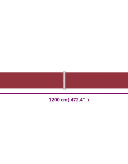Загрузите изображение в средство просмотра галереи, Copertină laterală retractabilă, roșu, 160x1200 cm - Lando
