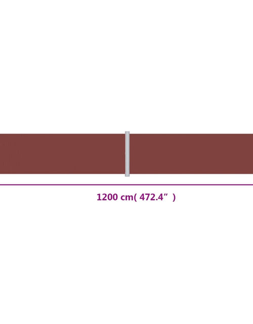 Загрузите изображение в средство просмотра галереи, Copertină laterală retractabilă, maro, 200x1200 cm - Lando
