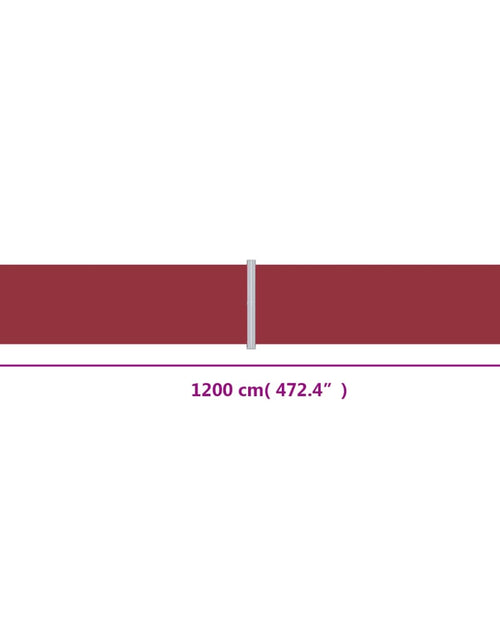 Загрузите изображение в средство просмотра галереи, Copertină laterală retractabilă, roșu, 200x1200 cm - Lando
