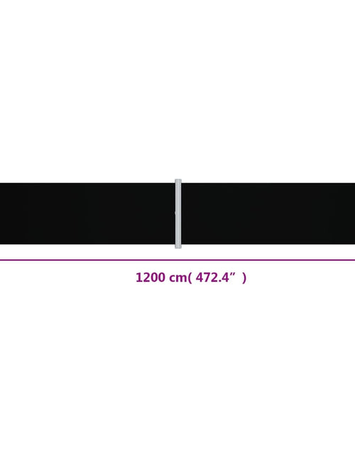 Загрузите изображение в средство просмотра галереи, Copertină laterală retractabilă, negru, 220x1200 cm
