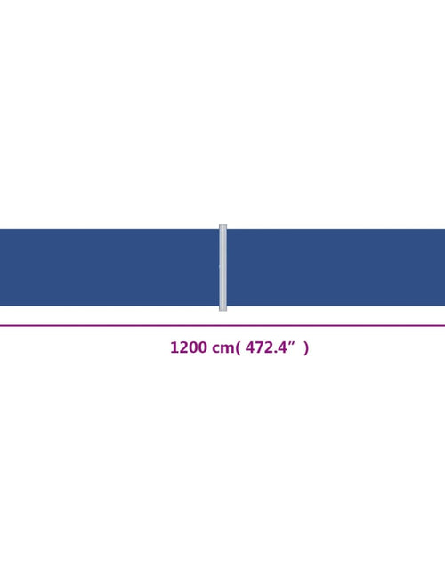 Загрузите изображение в средство просмотра галереи, Copertină laterală retractabilă, albastru, 220x1200 cm - Lando
