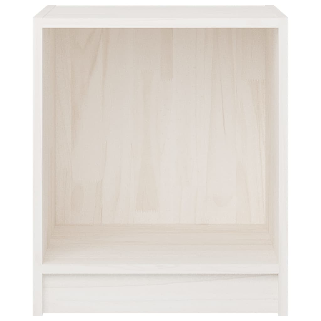 Noptiere, 2 buc., alb, 35,5x33,5x41,5 cm, lemn masiv de pin - Lando