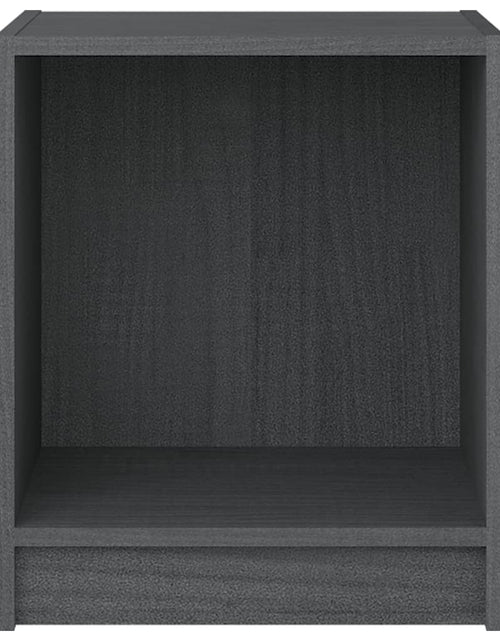 Încărcați imaginea în vizualizatorul Galerie, Noptieră, gri, 35,5x33,5x41,5 cm, lemn masiv de pin - Lando
