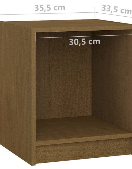Загрузите изображение в средство просмотра галереи, Noptieră, maro miere, 35,5x33,5x41,5 cm, lemn masiv de pin - Lando
