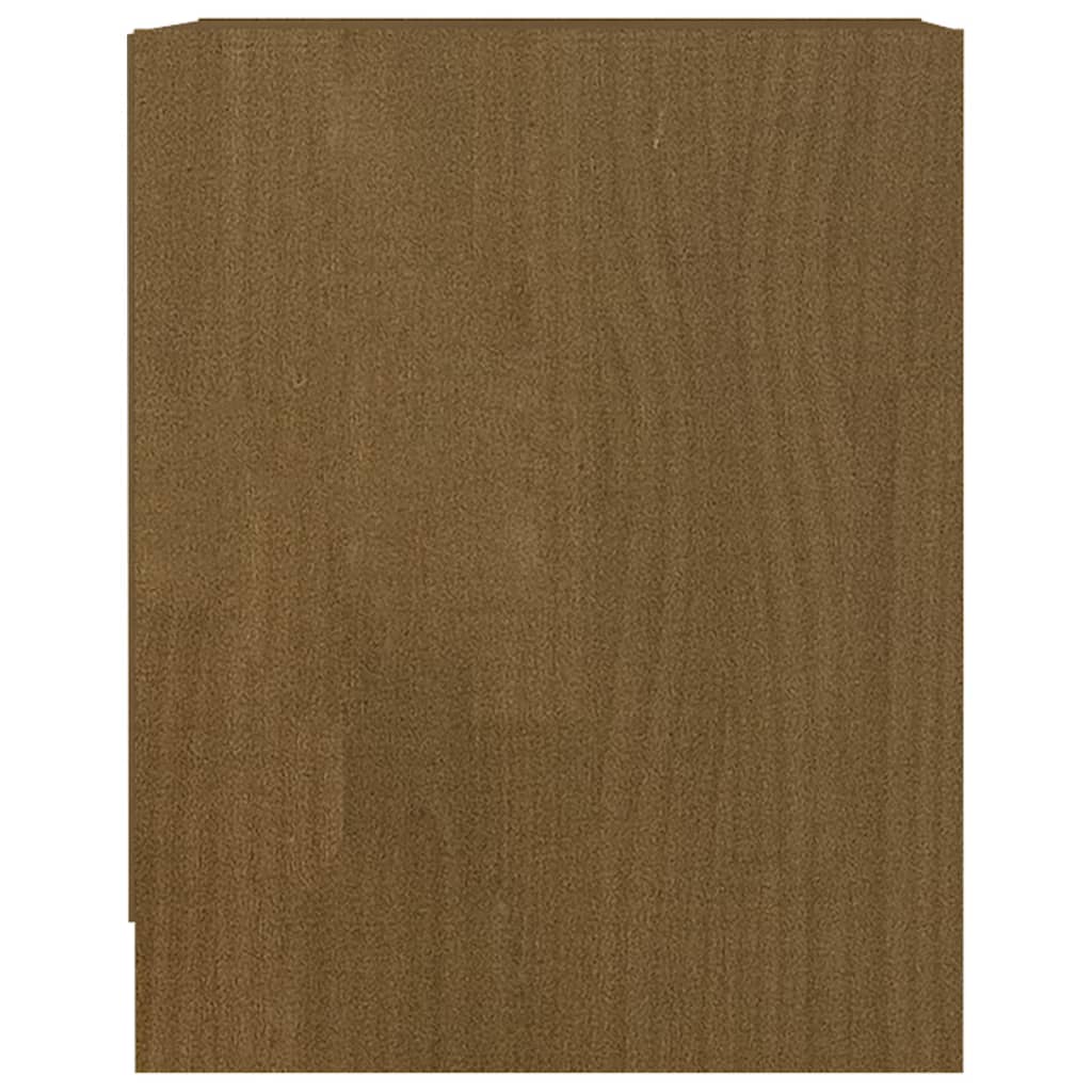 Noptiere, 2 buc., maro miere, 35,5x33,5x41,5 cm, lemn masiv pin - Lando