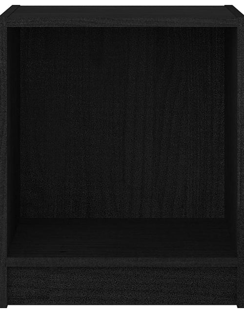 Încărcați imaginea în vizualizatorul Galerie, Noptieră, negru, 35,5x33,5x41,5 cm, lemn masiv de pin - Lando
