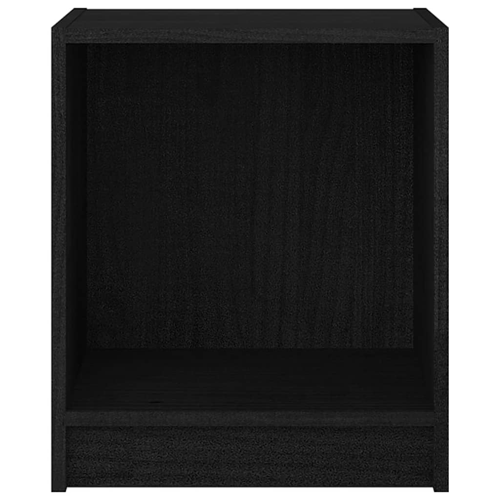 Noptiere, 2 buc., negru, 35,5x33,5x41,5 cm, lemn masiv de pin - Lando
